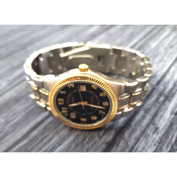Pristine Rare Vintage WALTHAM President 80's Black Date just Retro Men's Watch - Picture 4 of 11